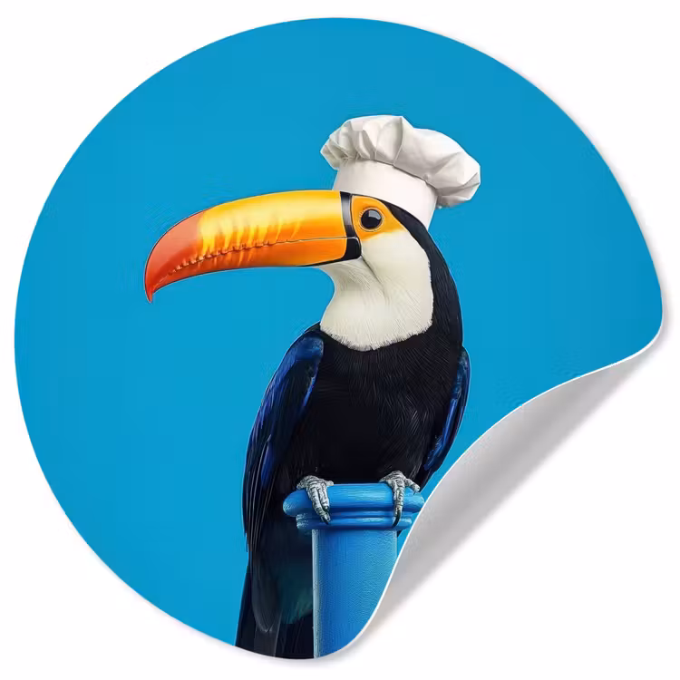 Behangcirkel - Tucan - Sokkel - Vogel - Koksmuts — 1