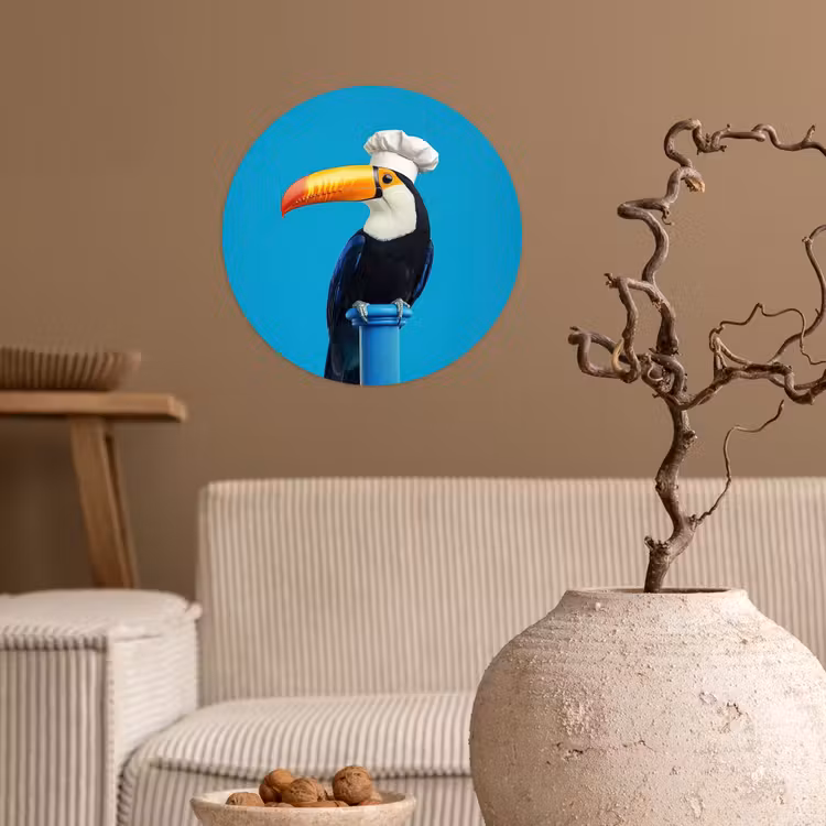 Behangcirkel - Tucan - Sokkel - Vogel - Koksmuts — 2