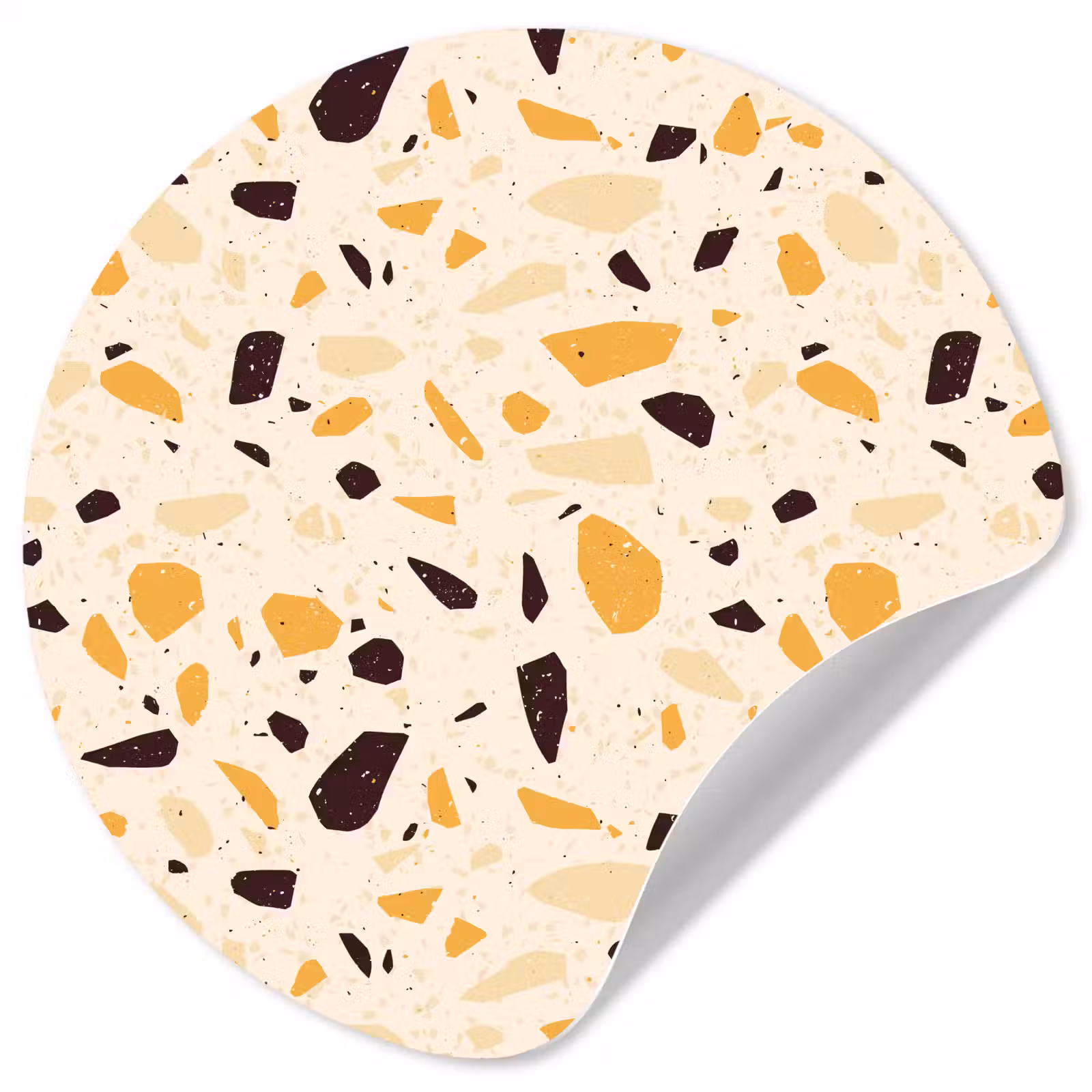 Behangcirkel - Terrazzo - Patroon - Geel - — 1