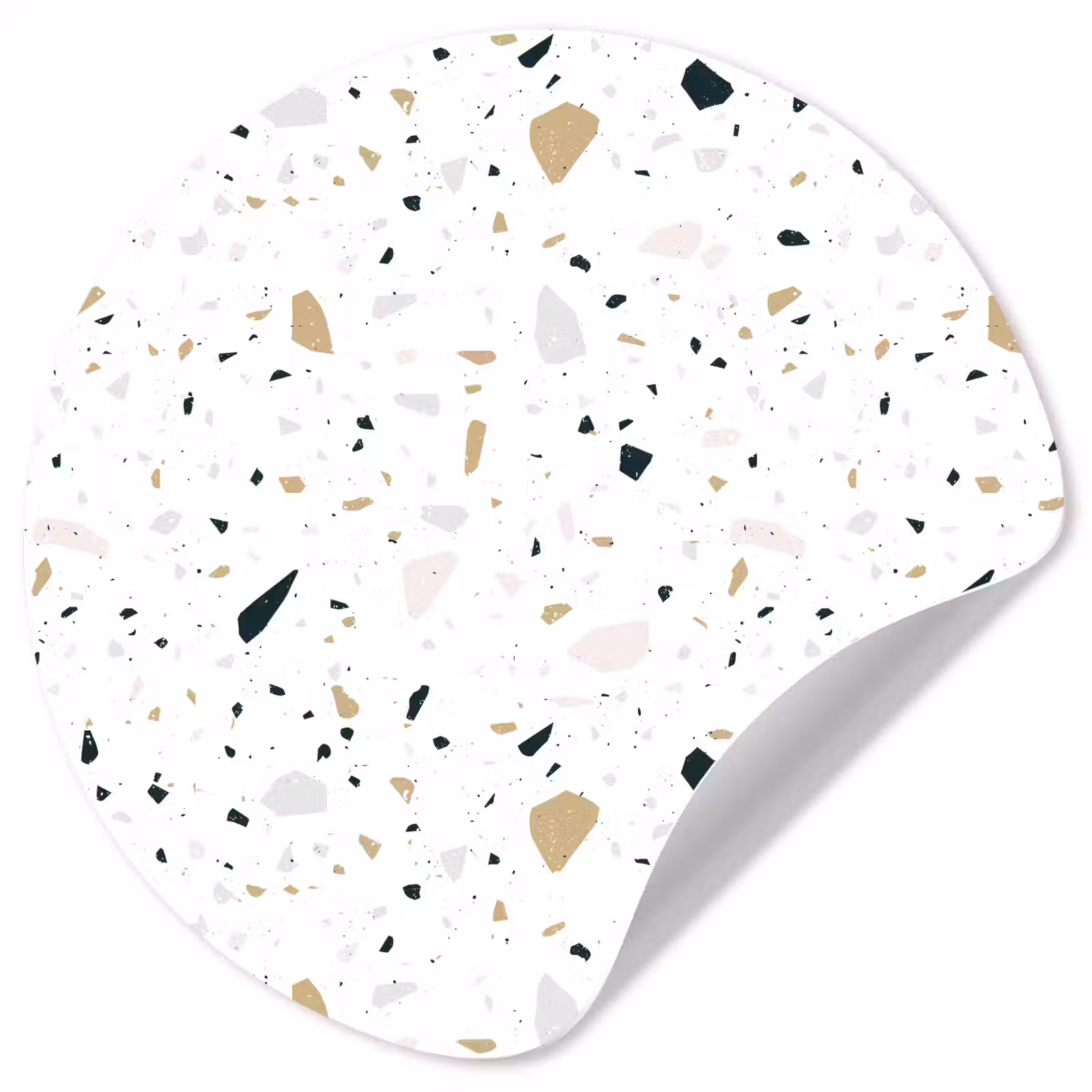 Behangcirkel - Terrazzo - Patroon - Wit - Neutraal — 1
