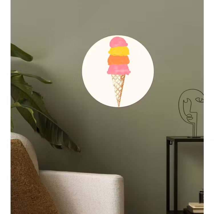 Behangcirkel - Schepijs - Hoorntje - Illustratie - Minimalistisch — 3