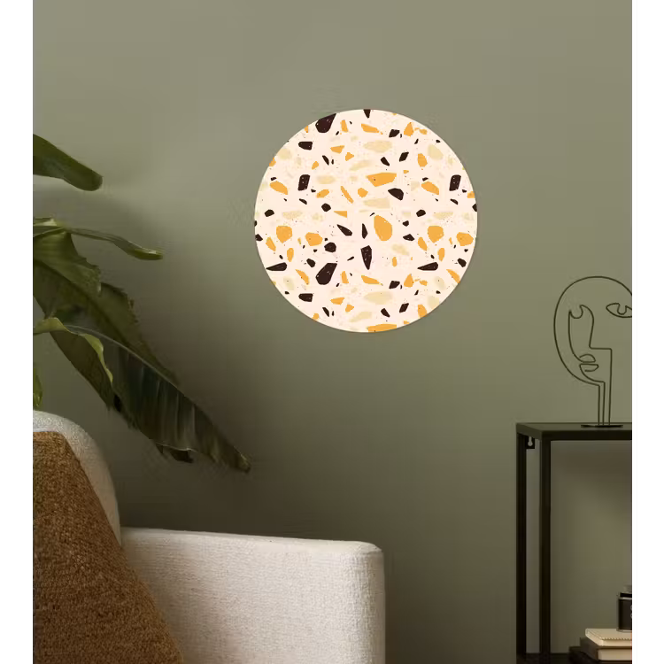 Behangcirkel - Terrazzo - Patroon - Geel - — 3