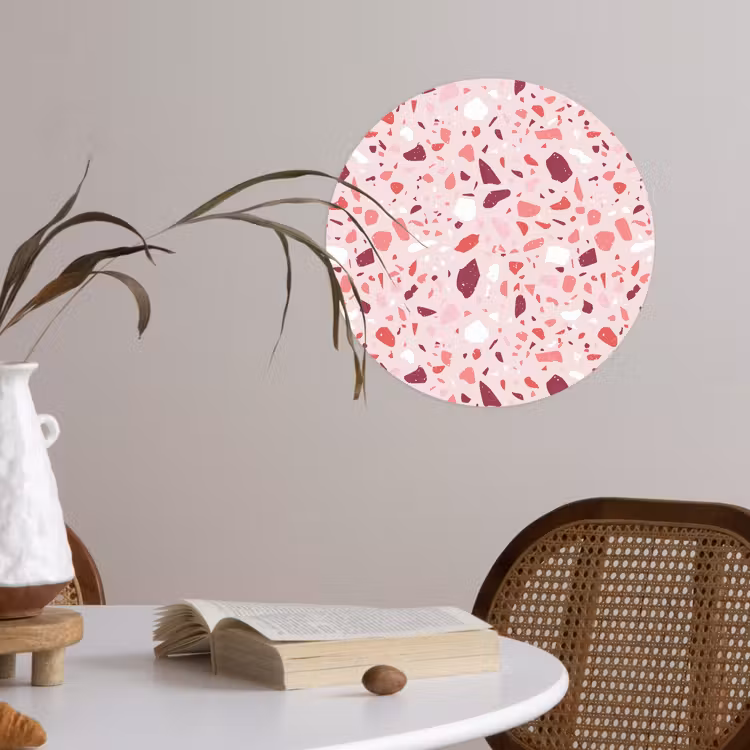 Behangcirkel - Terrazzo - Patroon - Roze — 4