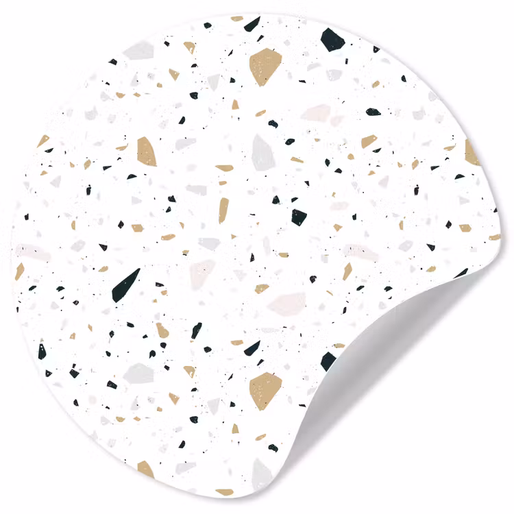 Behangcirkel - Terrazzo - Patroon - Wit - Neutraal — 1