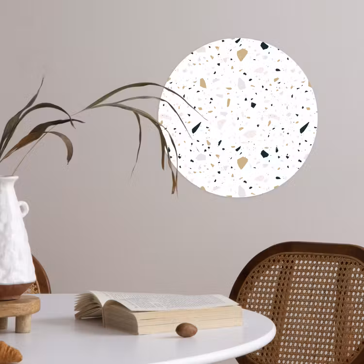 Behangcirkel - Terrazzo - Patroon - Wit - Neutraal — 4
