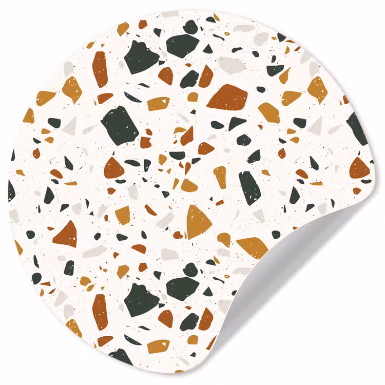 Behangcirkel - Terrazzo - Patroon - Wit - Terra — 1