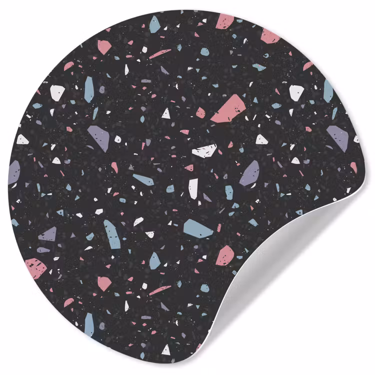 Behangcirkel - Terrazzo - Patroon - Zwart - Zacht — 1