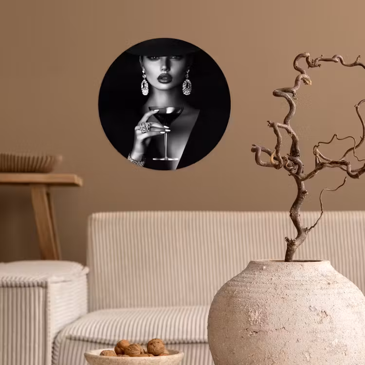 Behangcirkel - Vrouw - Cocktail - Chic — 2
