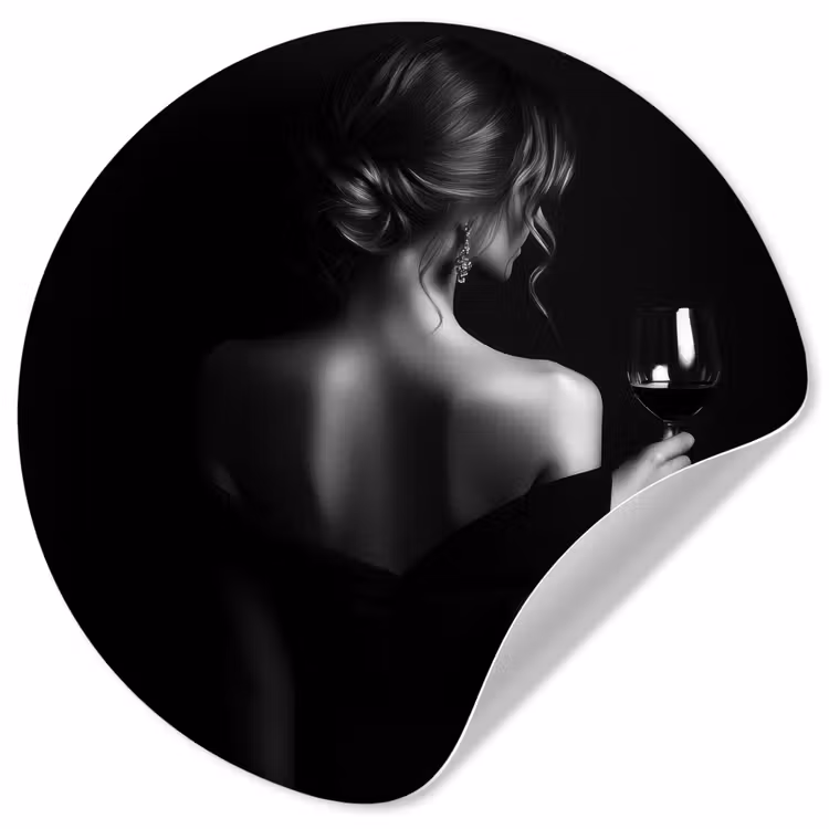 Behangcirkel - Vrouw - Wijn - Jurk — 1
