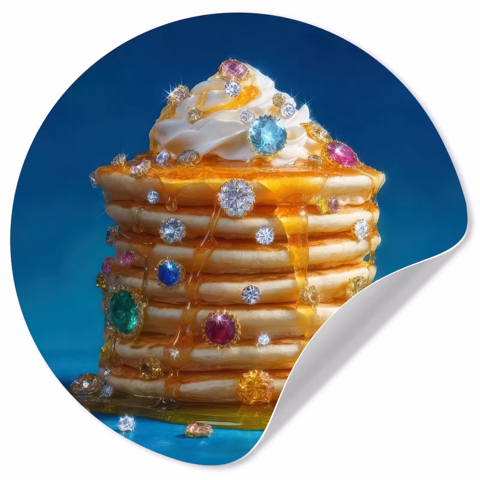 Behangcirkel - Pannenkoeken - Steentjes - Glitter - Slagroom — 1