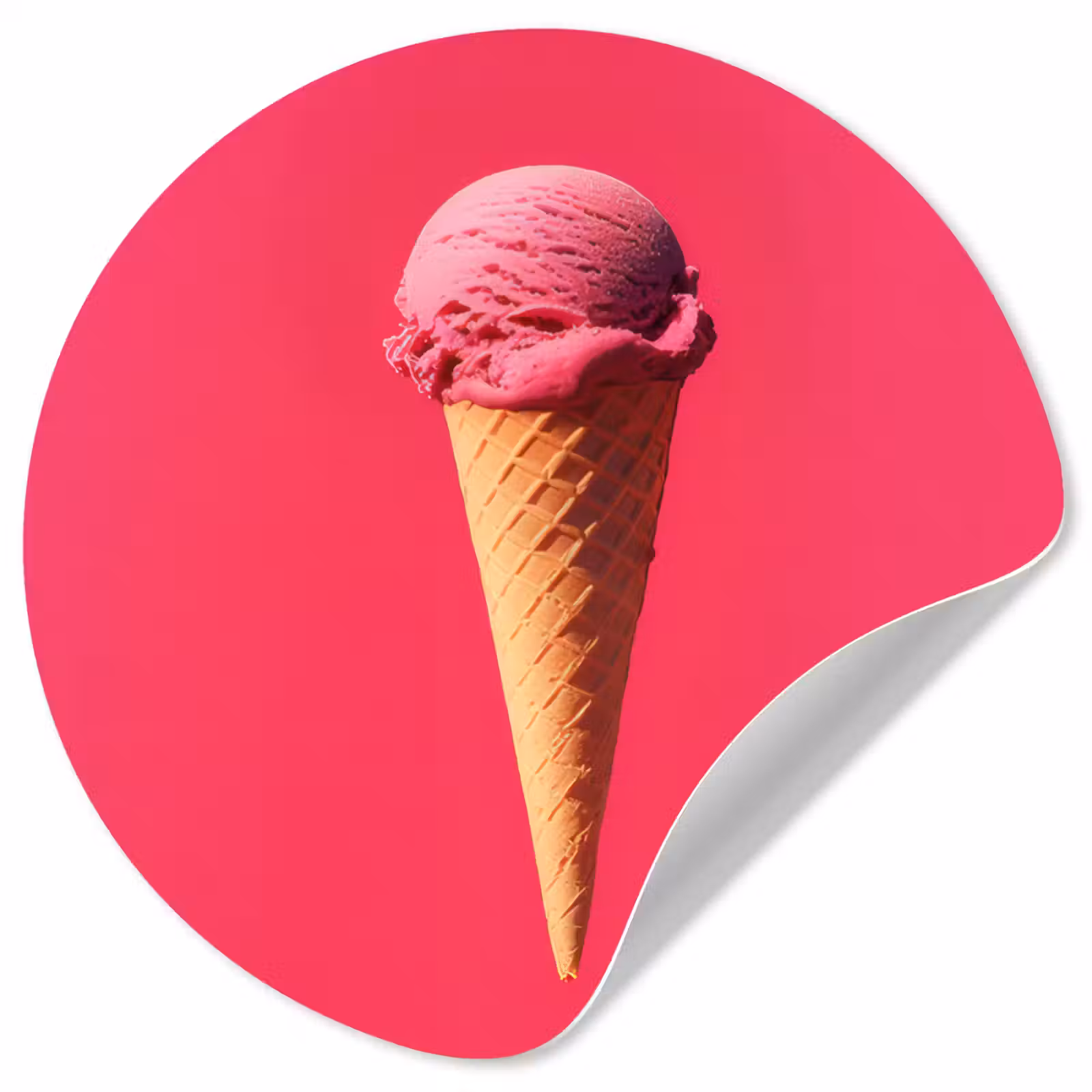 Behangcirkel - Schepijs - Roze - Hoorntje — 1