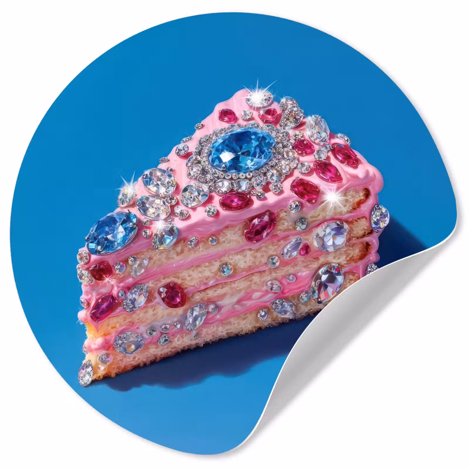 Behangcirkel - Taart - Edelstenen - Glitters - Roze — 1