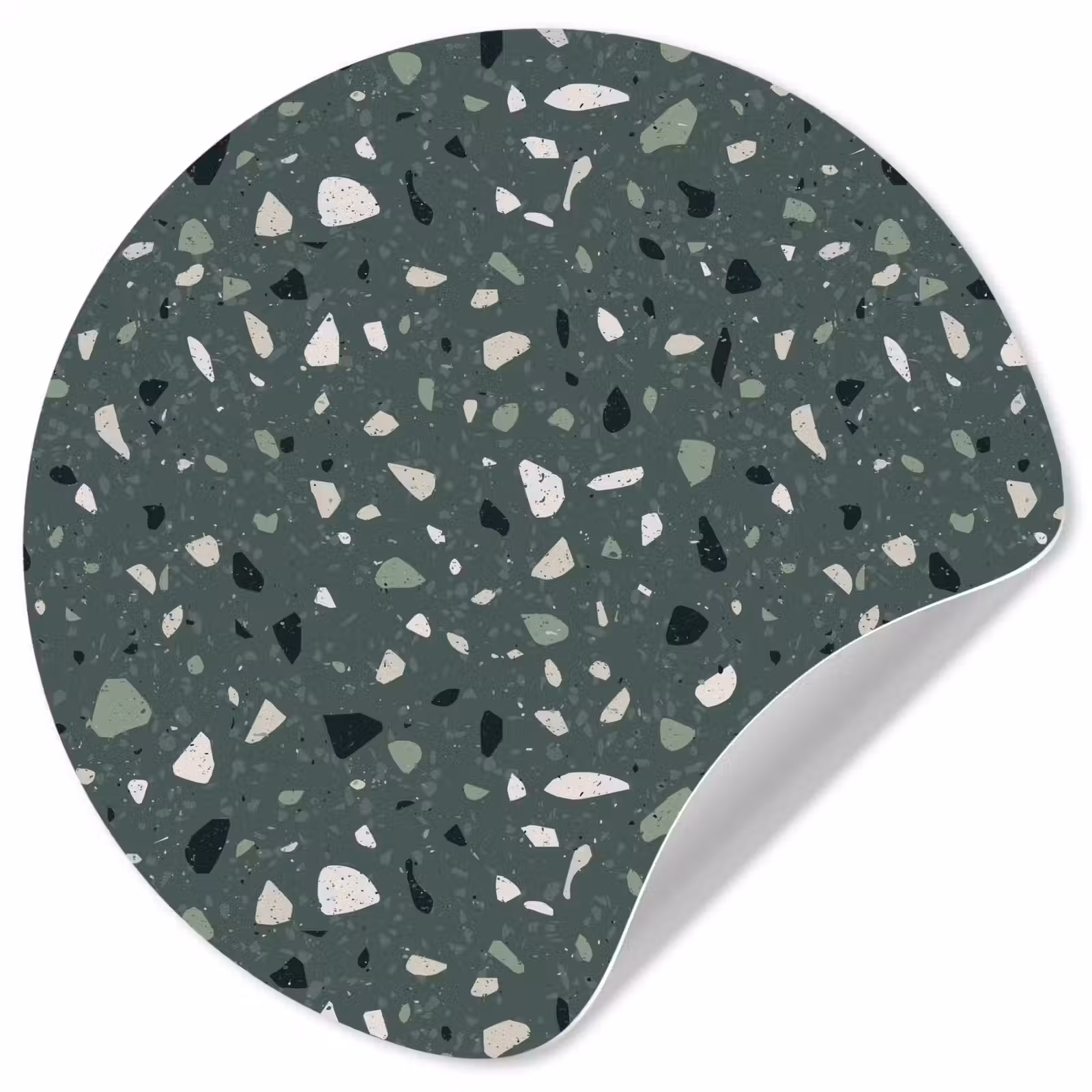 Behangcirkel - Terrazzo - Patroon - Kleurrijk - Groen — 1