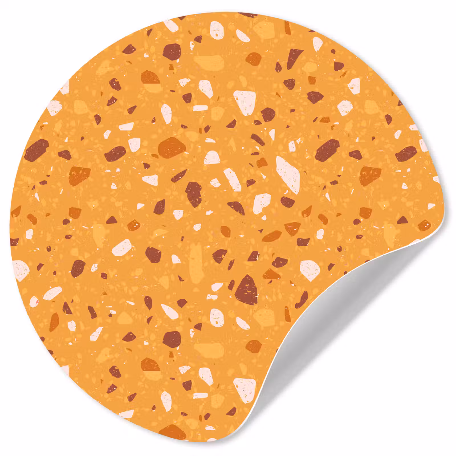 Behangcirkel - Terrazzo - Patroon - Okergeel — 1