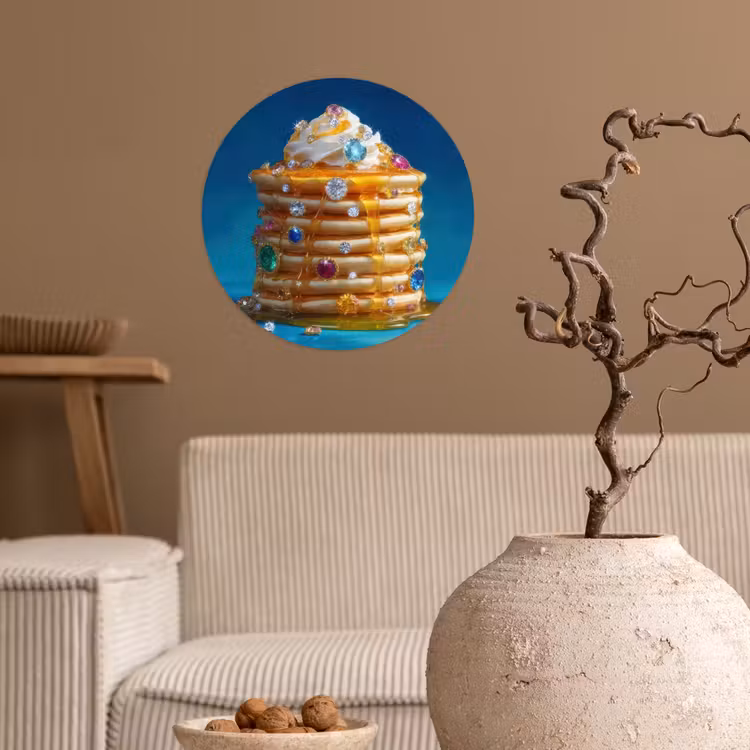 Behangcirkel - Pannenkoeken - Steentjes - Glitter - Slagroom — 2
