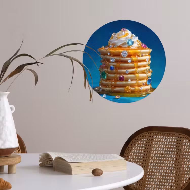 Behangcirkel - Pannenkoeken - Steentjes - Glitter - Slagroom — 4