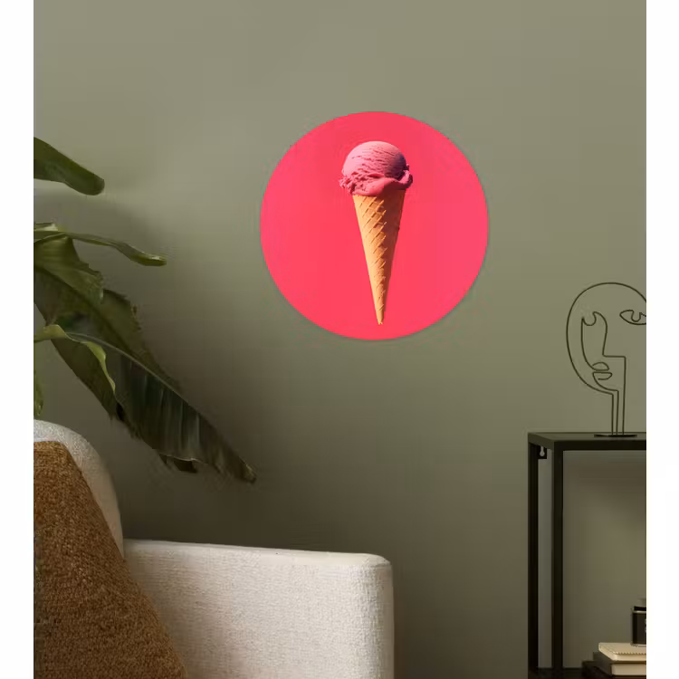 Behangcirkel - Schepijs - Roze - Hoorntje — 3