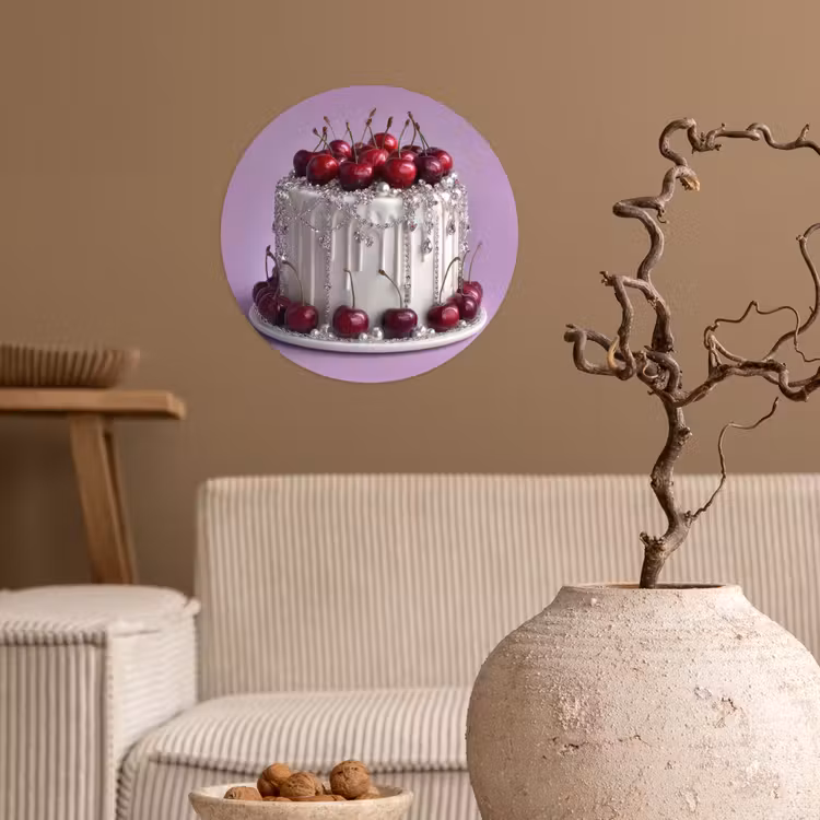 Behangcirkel - Taart - Kersen - Juwelen - Rood — 2