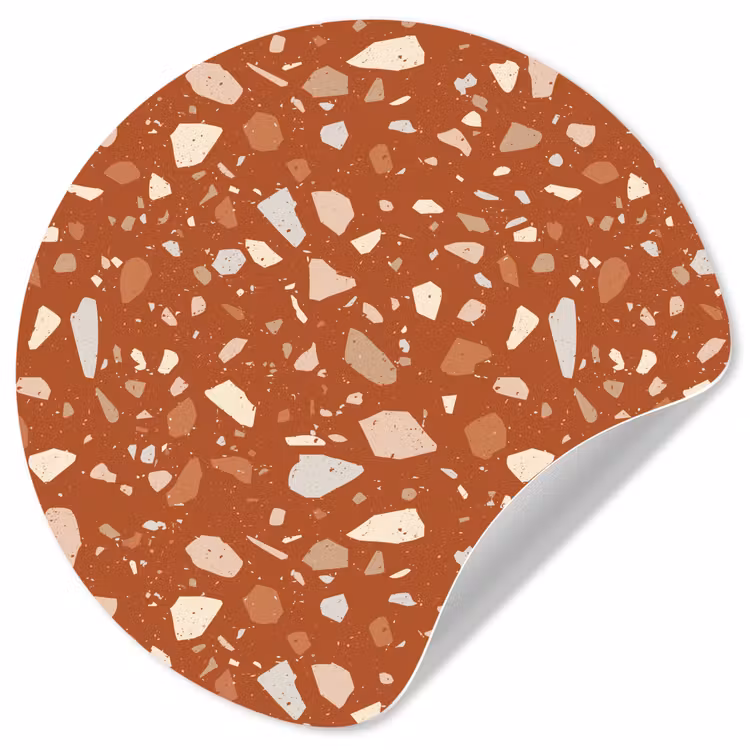 Behangcirkel - Terrazzo - Patroon - Klei — 1