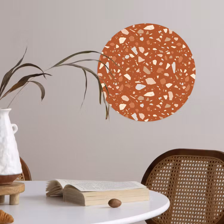 Behangcirkel - Terrazzo - Patroon - Klei — 4