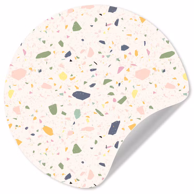 Behangcirkel - Terrazzo - Patroon - Kleurrijk - Festival — 1