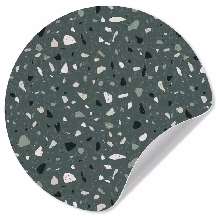 Behangcirkel - Terrazzo - Patroon - Kleurrijk - Groen — 1