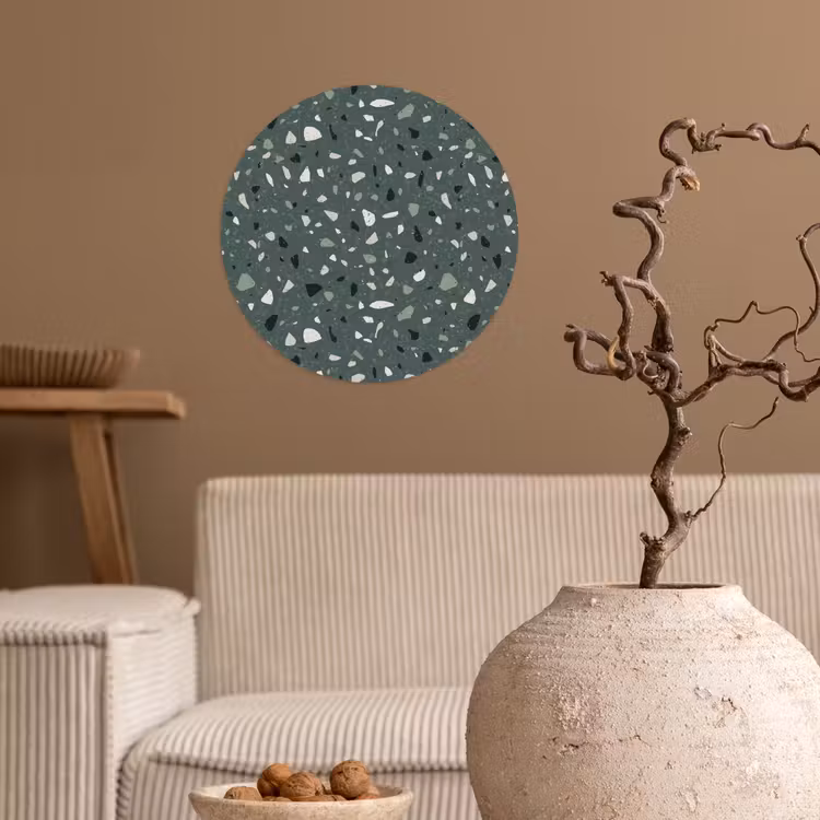 Behangcirkel - Terrazzo - Patroon - Kleurrijk - Groen — 2
