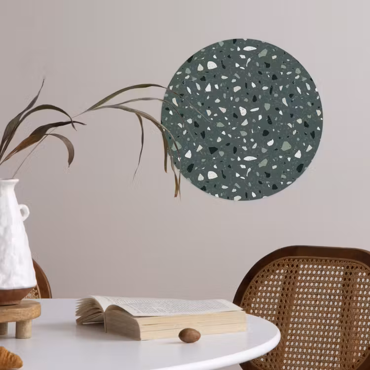 Behangcirkel - Terrazzo - Patroon - Kleurrijk - Groen — 4