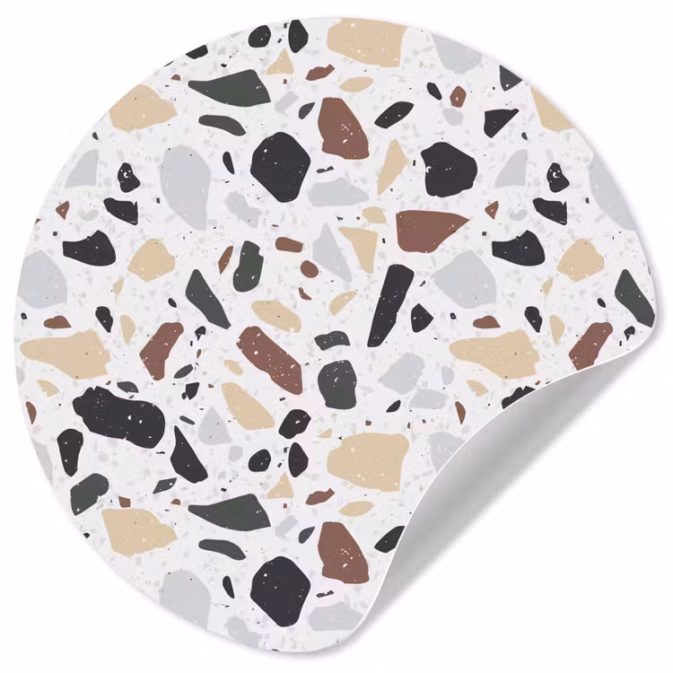 Behangcirkel - Terrazzo - Patroon - Kleurrijk - Klei — 1