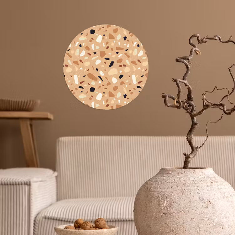 Behangcirkel - Terrazzo - Patroon - Kleurrijk - Oranje — 2