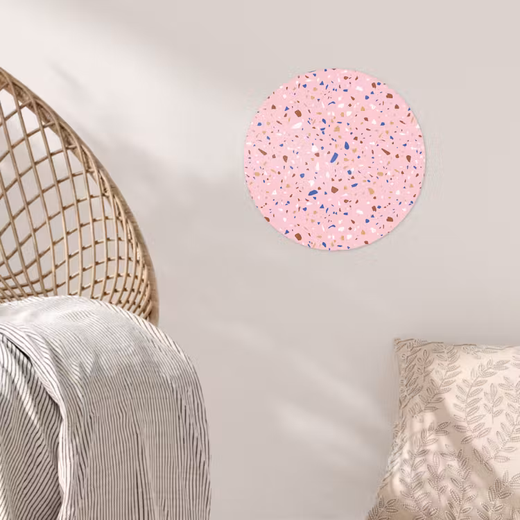 Behangcirkel - Terrazzo - Patroon - Kleurrijk - Roze — 5