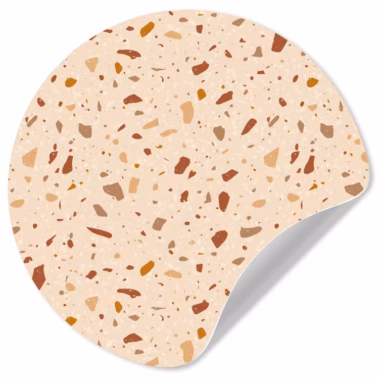 Behangcirkel - Terrazzo - Patroon - Kleurrijk - Steen — 1