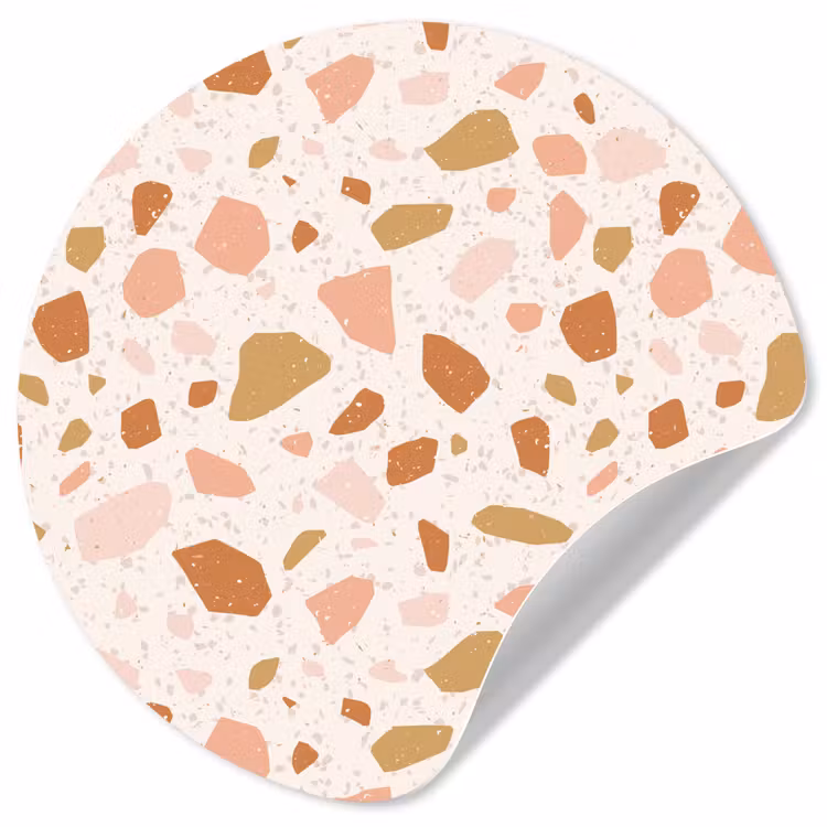 Behangcirkel - Terrazzo - Patroon - Kleurrijk - Zalm — 1