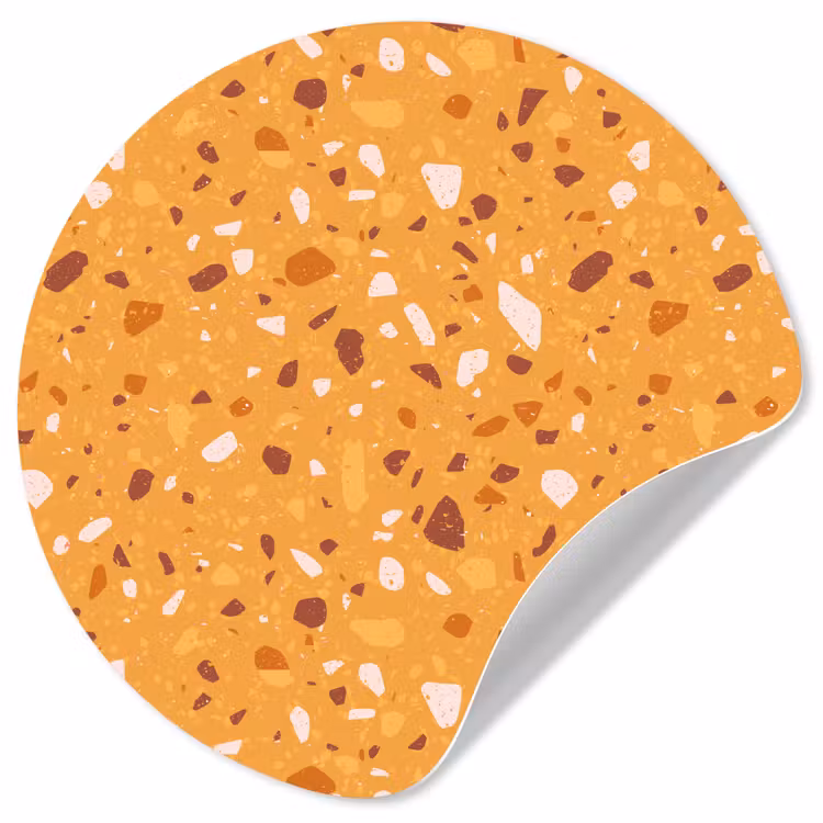 Behangcirkel - Terrazzo - Patroon - Okergeel — 1