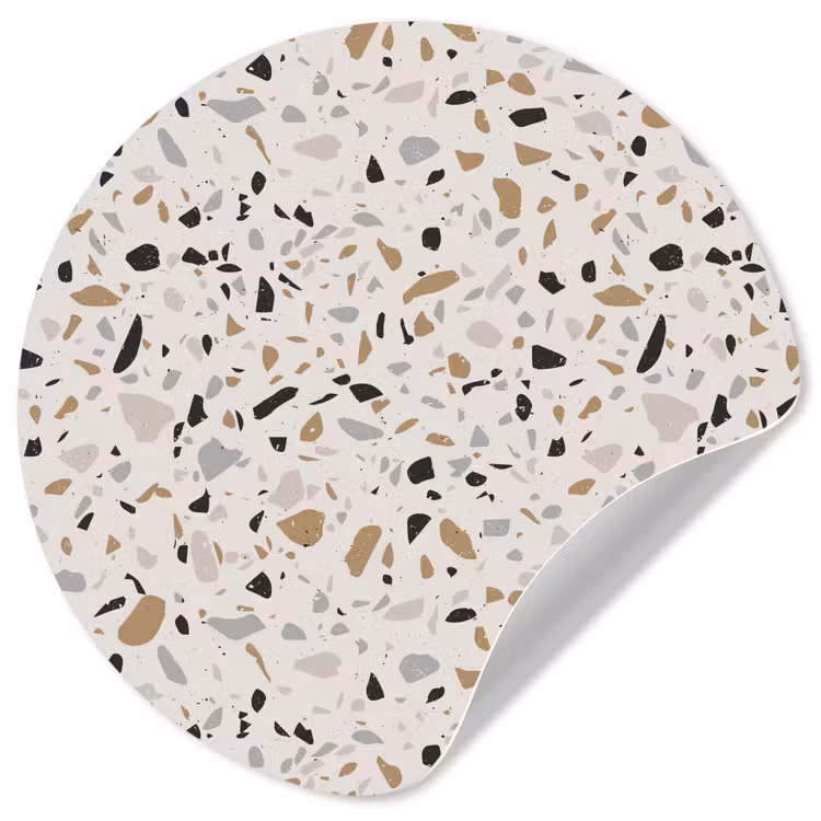 Behangcirkel - Terrazzo - Patroon - Staal — 1