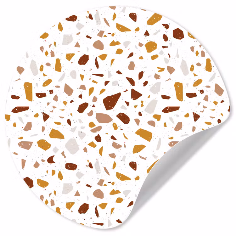 Behangcirkel - Terrazzo - Patroon - Wit - Urban — 1