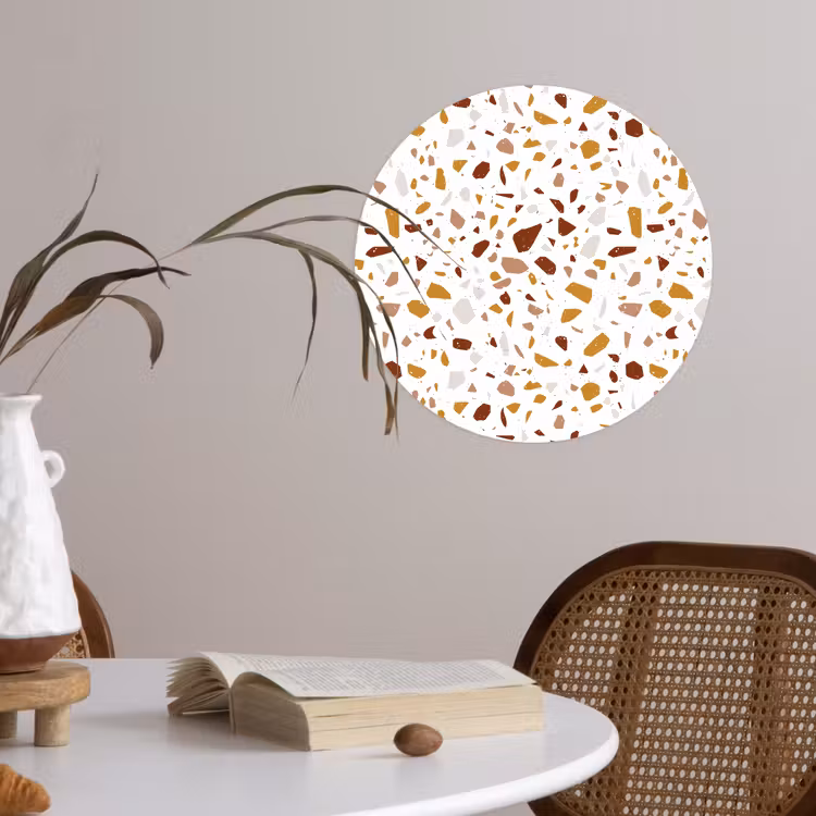 Behangcirkel - Terrazzo - Patroon - Wit - Urban — 4