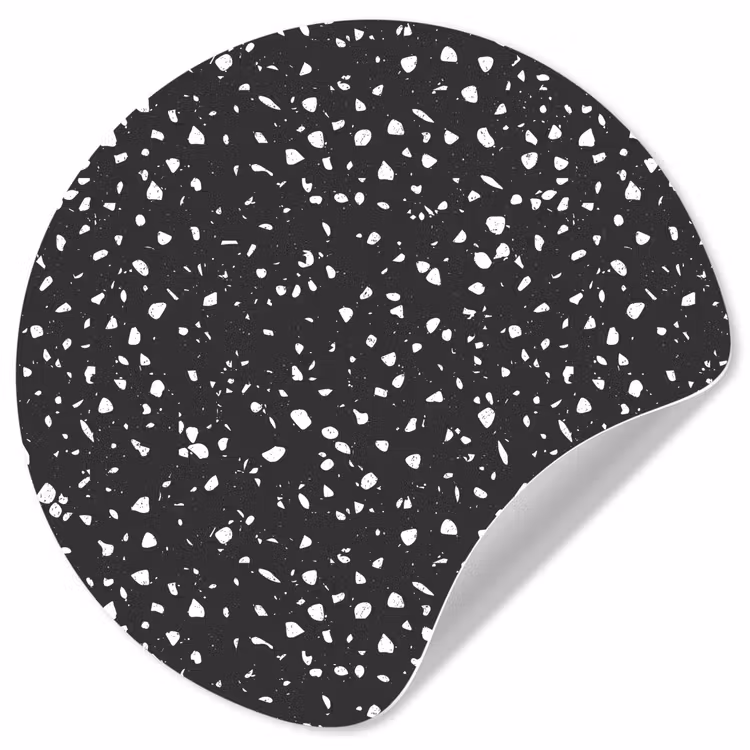 Behangcirkel - Terrazzo -  Patroon - Zwart - Wit — 1