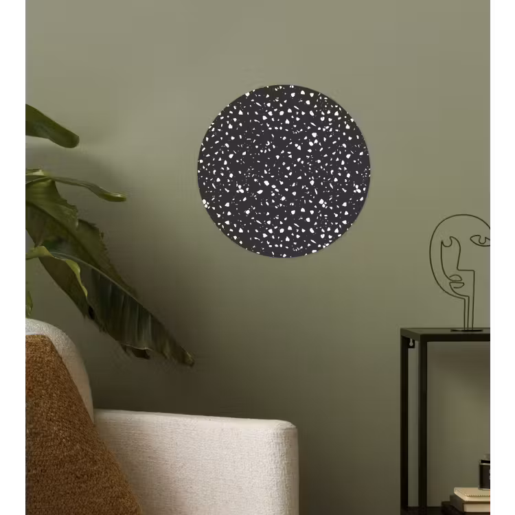 Behangcirkel - Terrazzo -  Patroon - Zwart - Wit — 3