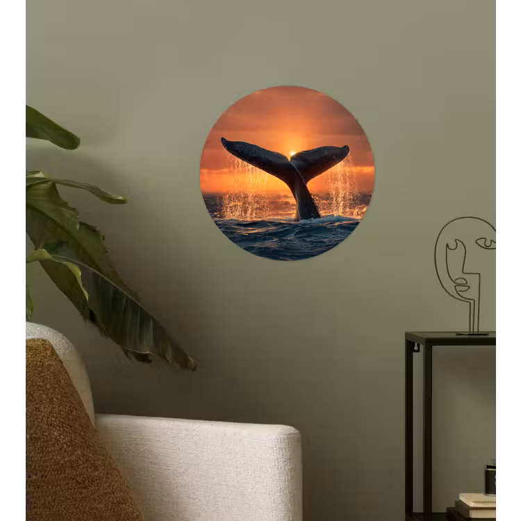 Behangcirkel - Walvis staart - Water - Zonsondergang — 3