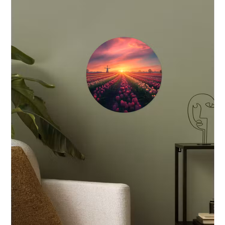 Behangcirkel - Windmolen - Zonsondergang - Landschap — 3