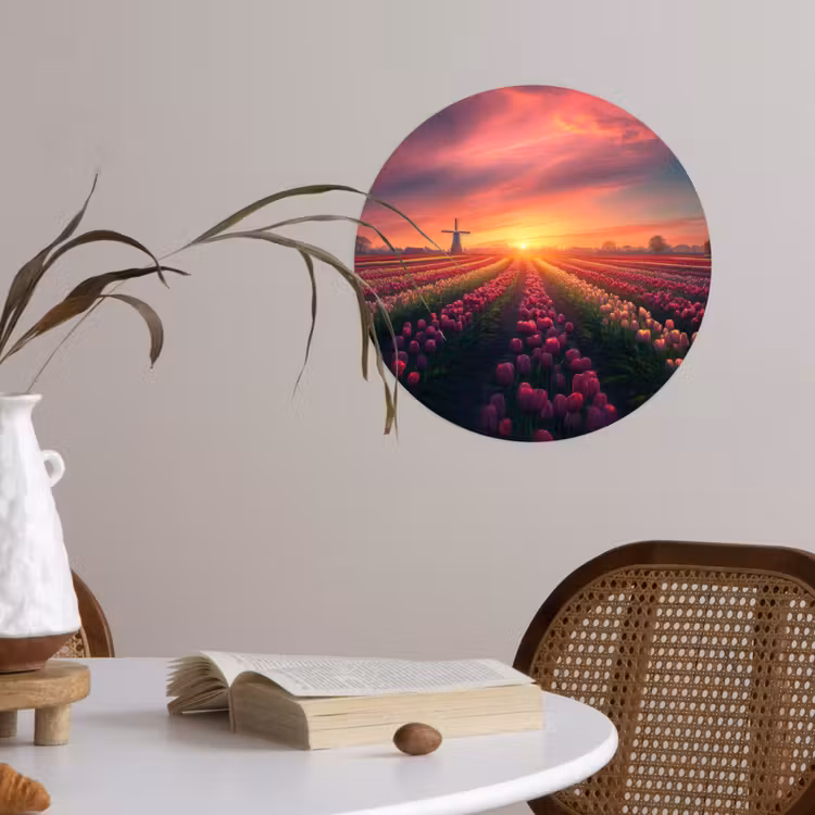 Behangcirkel - Windmolen - Zonsondergang - Landschap — 4