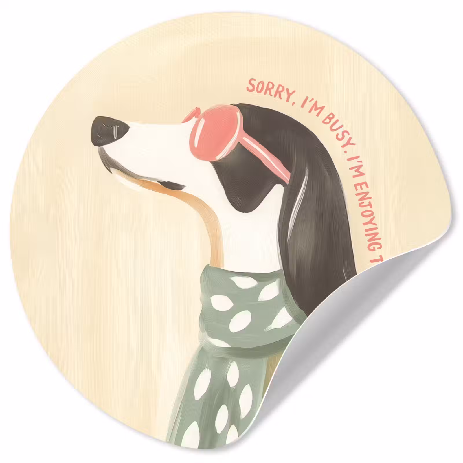 Behangcirkel - Quote - Hond - Zonnebril — 1