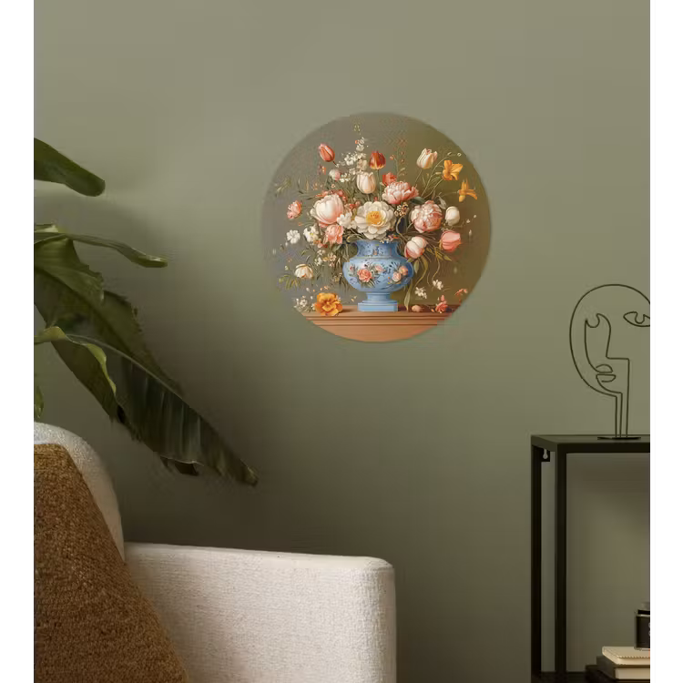 Behangcirkel - Neutral - Bloemen - Boeket - Vaas — 3