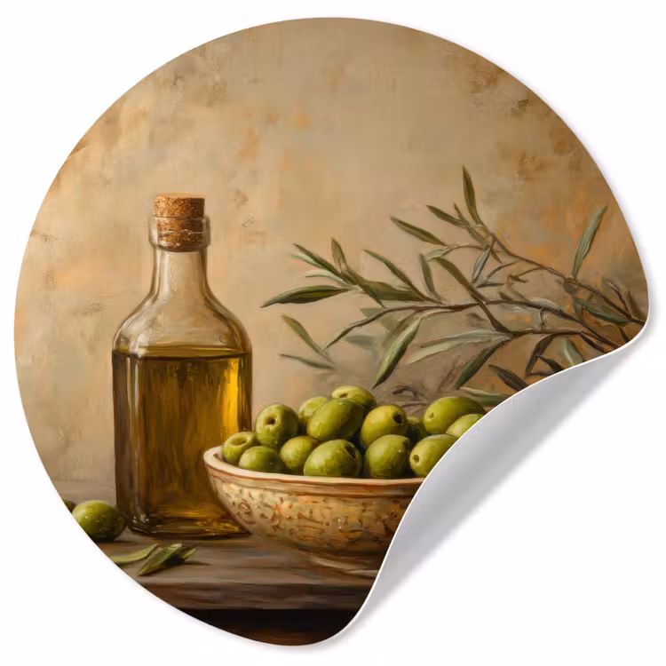 Behangcirkel - Olijven - Stilleven - Vintage — 1