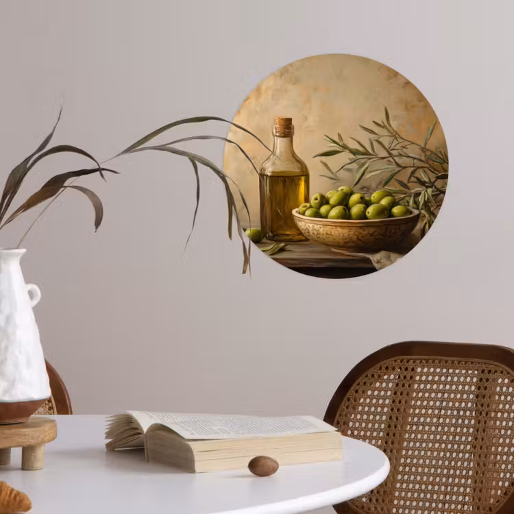 Behangcirkel - Olijven - Stilleven - Vintage — 4