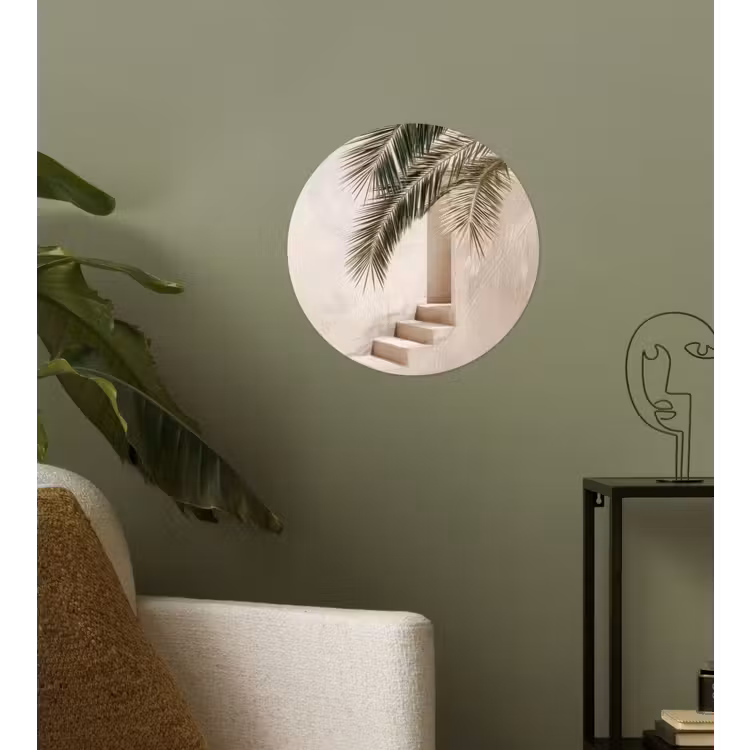 Behangcirkel - Palmboom - Schaduw - Trap - Beige — 3