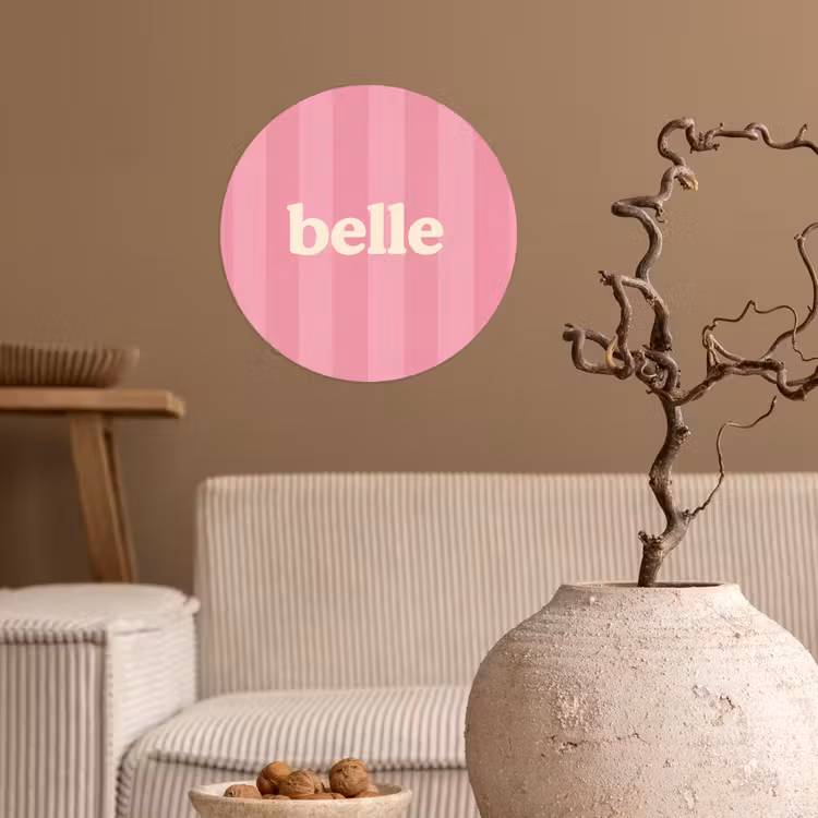 Behangcirkel - Roze - Gestreept - Belle — 2