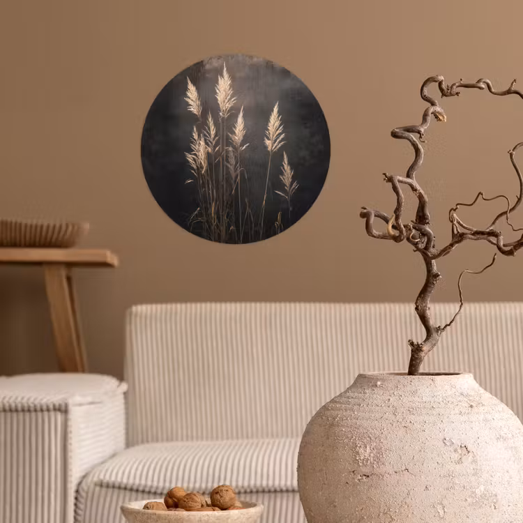 Behangcirkel - Siergras - Pluimen - Verlichting - Zwart — 2