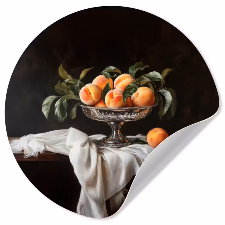 Behangcirkel - Stilleven - Perziken - Vintage — 1